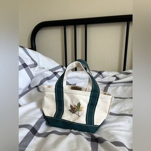 LL Bean MINI Boat and Tote - vintage embroidery